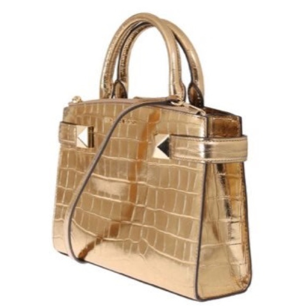 MICHAEL Kors Gold Leather Alligator Handbag or Crossbody NWTS